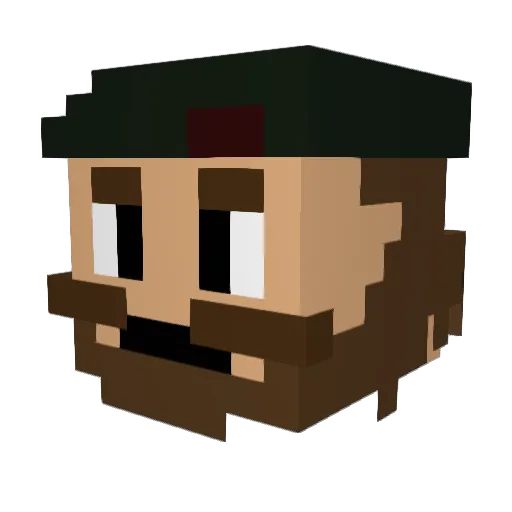tamachicken Minecraft avatar head, 3D render