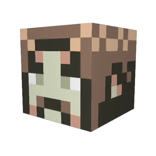 tamago_kara Minecraft avatar head, 3D render