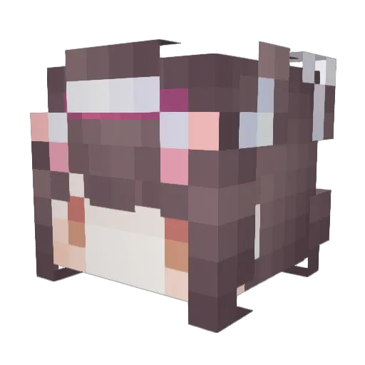 tamamo330 Minecraft avatar head, 3D render