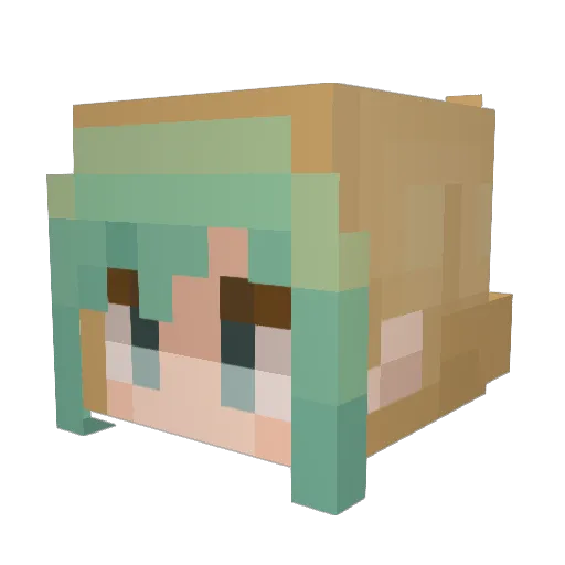 tamarbasilplush Minecraft avatar head, 3D render