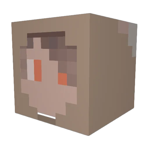 tamariru Minecraft avatar head, 3D render