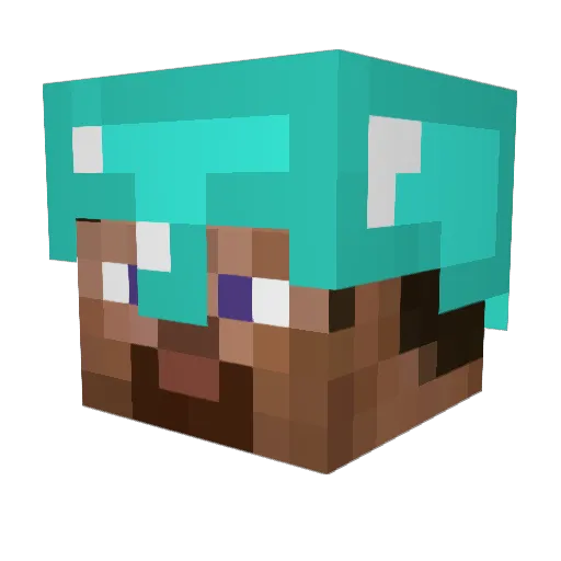 tamazzy Minecraft avatar head, 3D render