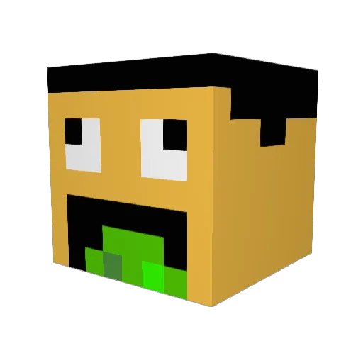 tambal Minecraft avatar head, 3D render