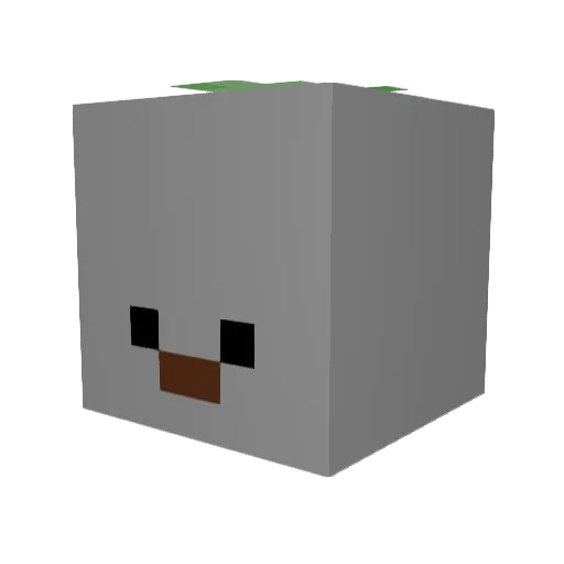 tamen01 Minecraft avatar head, 3D render