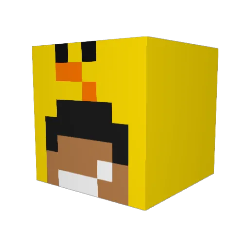 tamiyak Minecraft avatar head, 3D render
