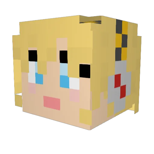 tammuz_ Minecraft avatar head, 3D render
