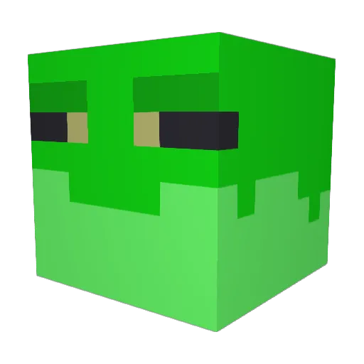 tampercut Minecraft avatar head, 3D render