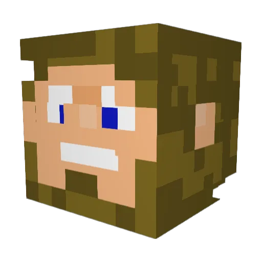 tamriel87 Minecraft avatar head, 3D render