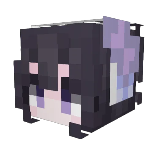 tan_7 Minecraft avatar head, 3D render