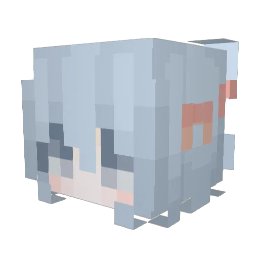 tanakas3 Minecraft avatar head, 3D render