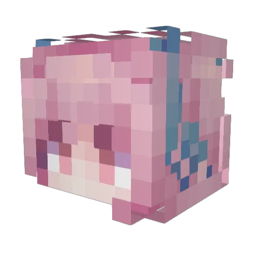 tanakatyan Minecraft avatar head, 3D render