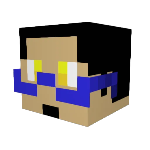 tanaki02 Minecraft avatar head, 3D render