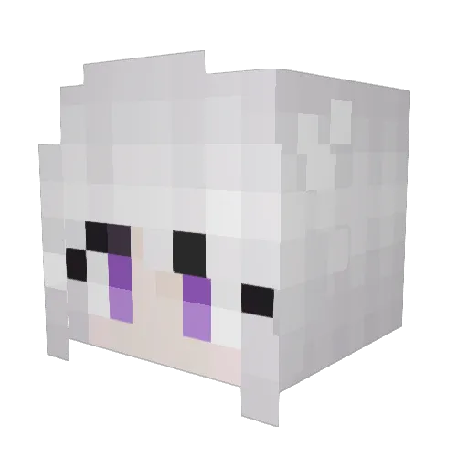 tanakoooou Minecraft avatar head, 3D render