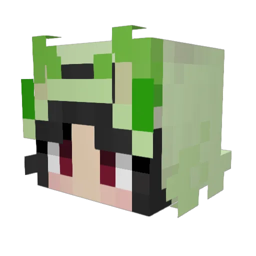tanaquez Minecraft avatar head, 3D render
