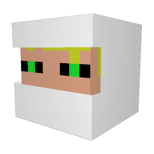 tanbabas Minecraft avatar head, 3D render