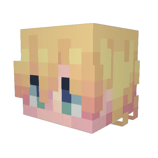 tandjidas Minecraft avatar head, 3D render