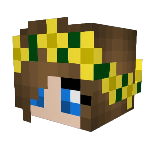 taneika Minecraft avatar head, 3D render