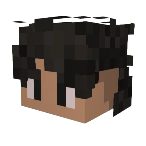 taneqq Minecraft avatar head, 3D render