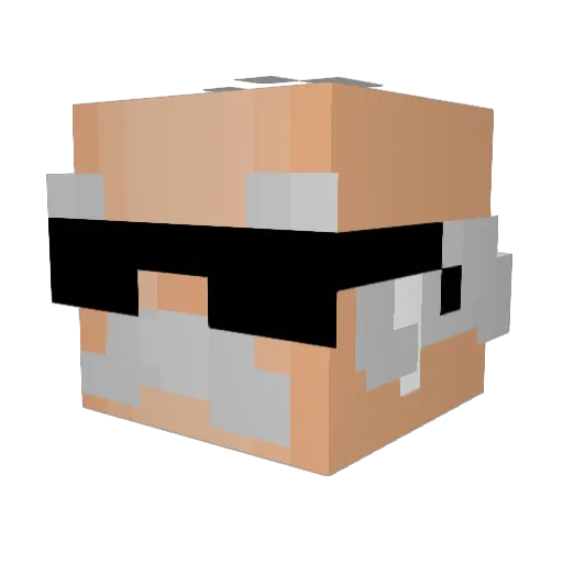 tang4444 Minecraft avatar head, 3D render