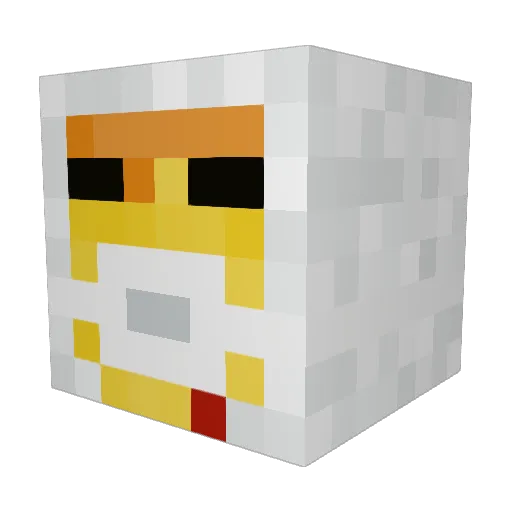 tang_555 Minecraft avatar head, 3D render