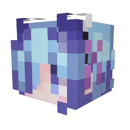 tangawa Minecraft avatar head, 3D render