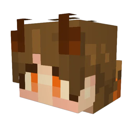 tangent_here Minecraft avatar head, 3D render
