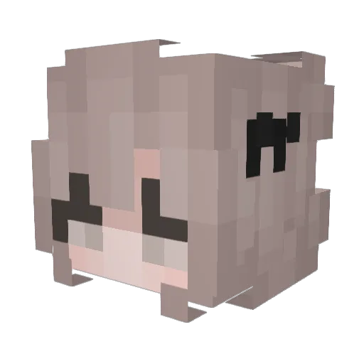 tangerine_27 Minecraft avatar head, 3D render