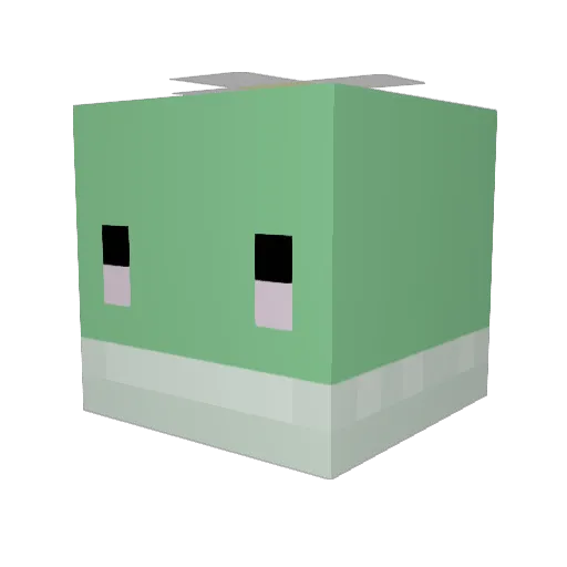 tangerine_e Minecraft avatar head, 3D render