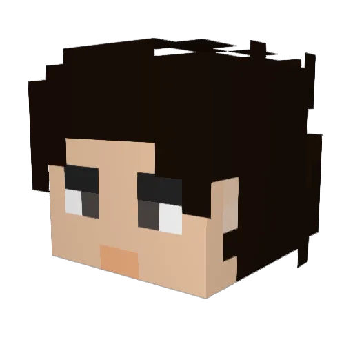 tangling111 Minecraft avatar head, 3D render