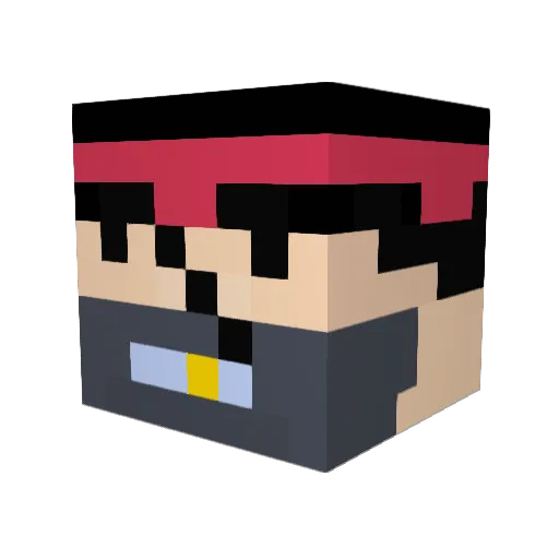 tangwary Minecraft avatar head, 3D render
