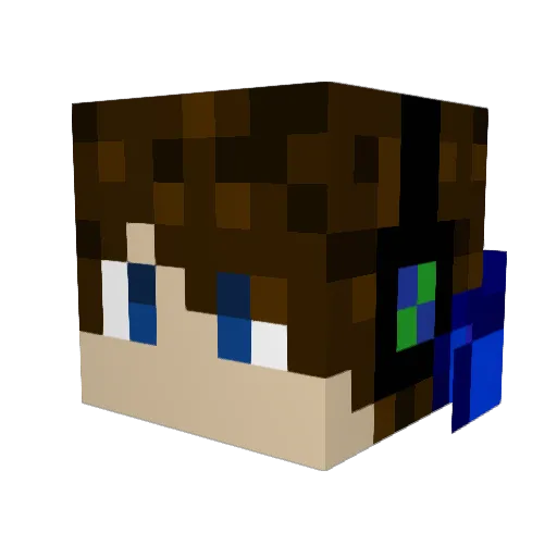 tanishi02 Minecraft avatar head, 3D render