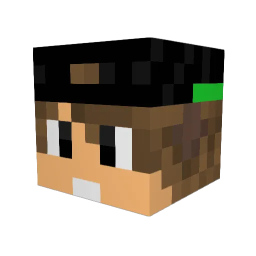 tankedmonkey Minecraft avatar head, 3D render