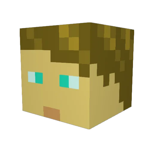 tankers21 Minecraft avatar head, 3D render