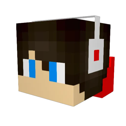 tankrbot Minecraft avatar head, 3D render