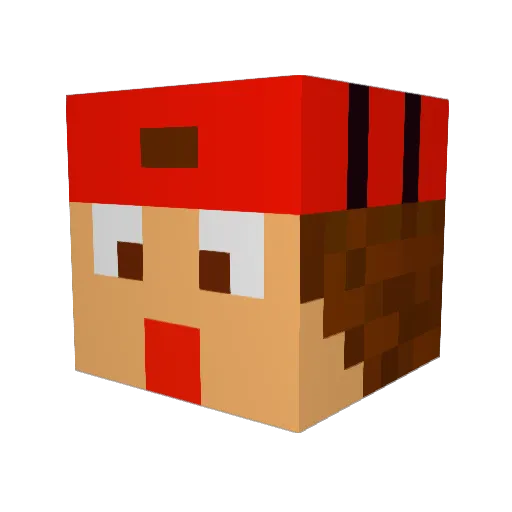 tankxking Minecraft avatar head, 3D render
