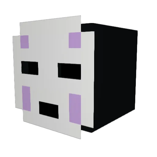 tanooke Minecraft avatar head, 3D render