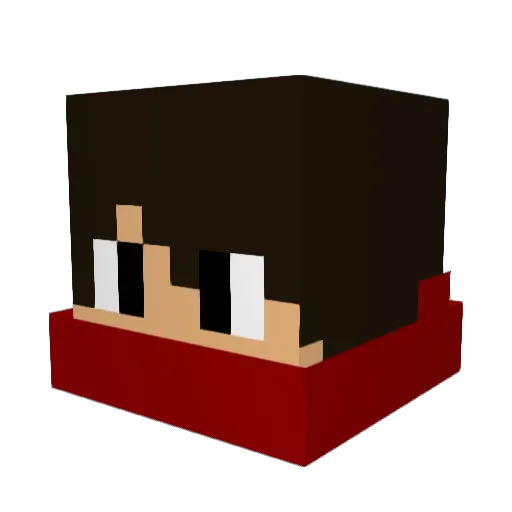 tanoux Minecraft avatar head, 3D render