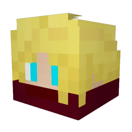 tanta3 Minecraft avatar head, 3D render