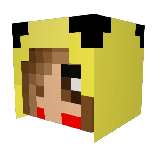 tantago Minecraft avatar head, 3D render