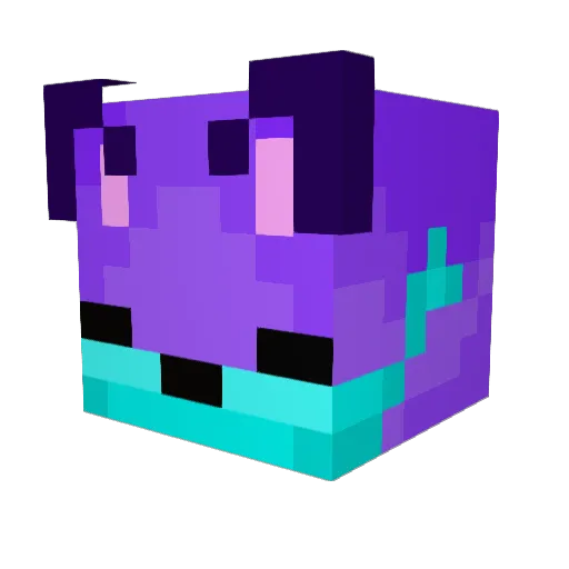 tantito Minecraft avatar head, 3D render