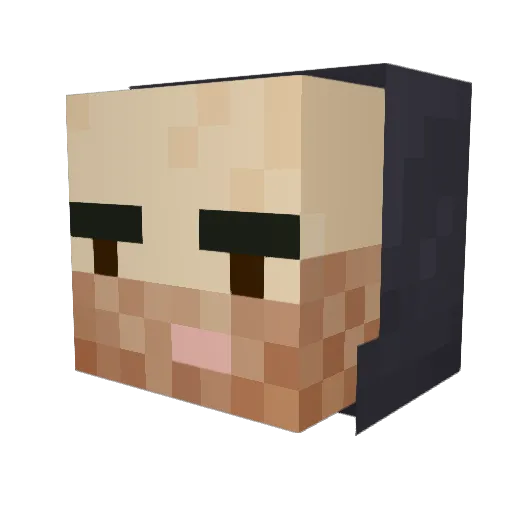 tantron Minecraft avatar head, 3D render