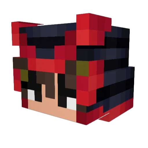 tanuer Minecraft avatar head, 3D render