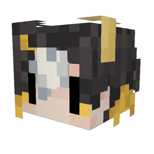tanuki_ballz Minecraft avatar head, 3D render