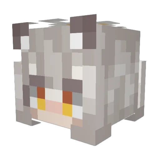 tanukiluciette Minecraft avatar head, 3D render