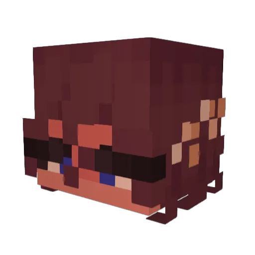 tanukion Minecraft avatar head, 3D render