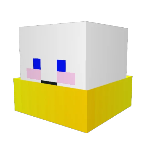 tanukisankiti Minecraft avatar head, 3D render