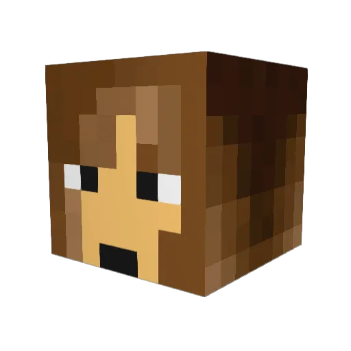 tanya_f Minecraft avatar head, 3D render