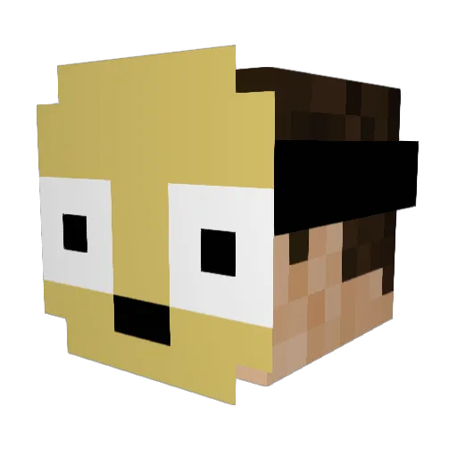 tanz_10 Minecraft avatar head, 3D render