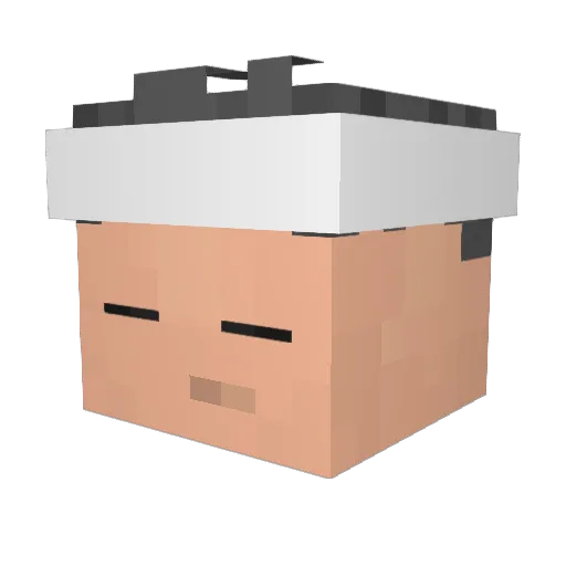 tanzywanzyy Minecraft avatar head, 3D render