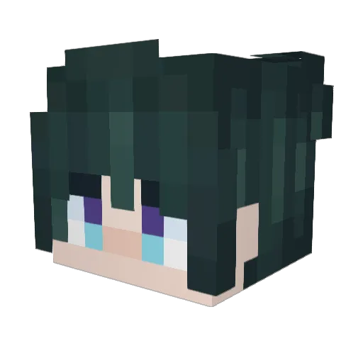 taooka Minecraft avatar head, 3D render
